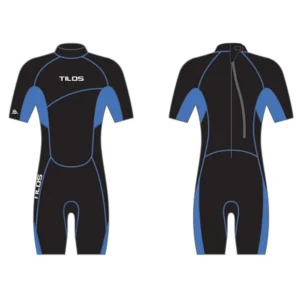 Traje de Buceo Corto TILOS Shorty Neopreno 2 mm – Aguas Cálidas, Snorkel, Surf, Paddle