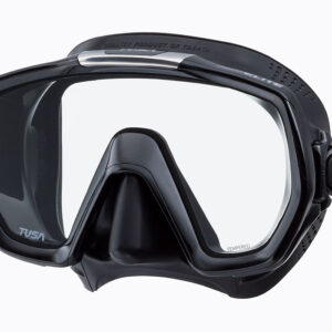 Máscara de Buceo TUSA  Freedom Elite QB-BK Cristal Templado – Profesional Negro