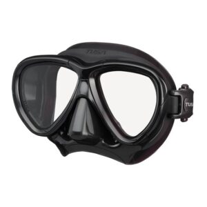Máscara de Buceo TUSA Intega M-2004QB-BK – Freedom Fit II, Silicona Negra, Profesional