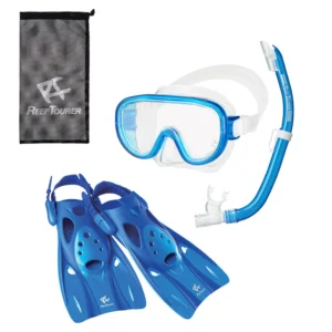 Aletas Ajustables Reef Tourer RP0104 BK L – Talón Abierto, Talla L, Color Negro, Snorkel Recreativo