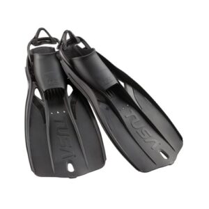 Aletas TUSA SF-0110 Hyflex Switch – Talón Abierto, Regulables, Pala Desmontable, Negro, Talla M