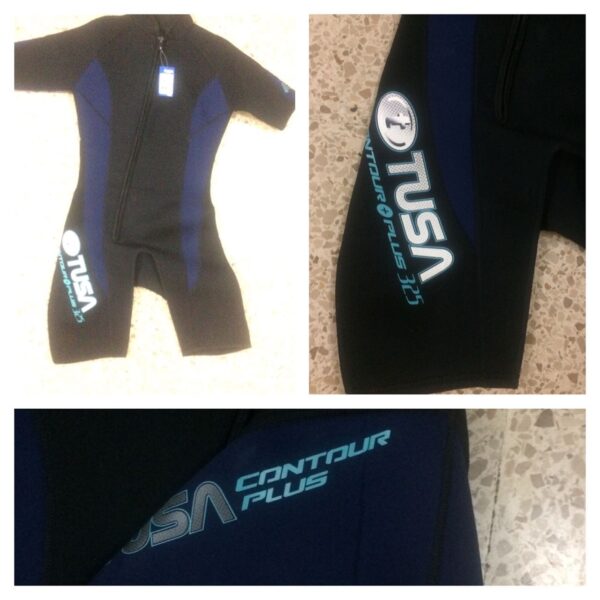 Traje Corto Neopreno TUSA TJSF32EMBU 3mm – Shorty, Hombre, Aguas Cálidas, Buceo y Snorkel - Imagen 2
