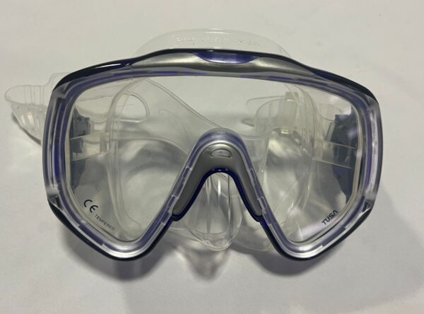 Máscara de Snorkel TUSA Sport UM14-CBL Cobalt – Adulto, Silicona Suave, Cristal Templado